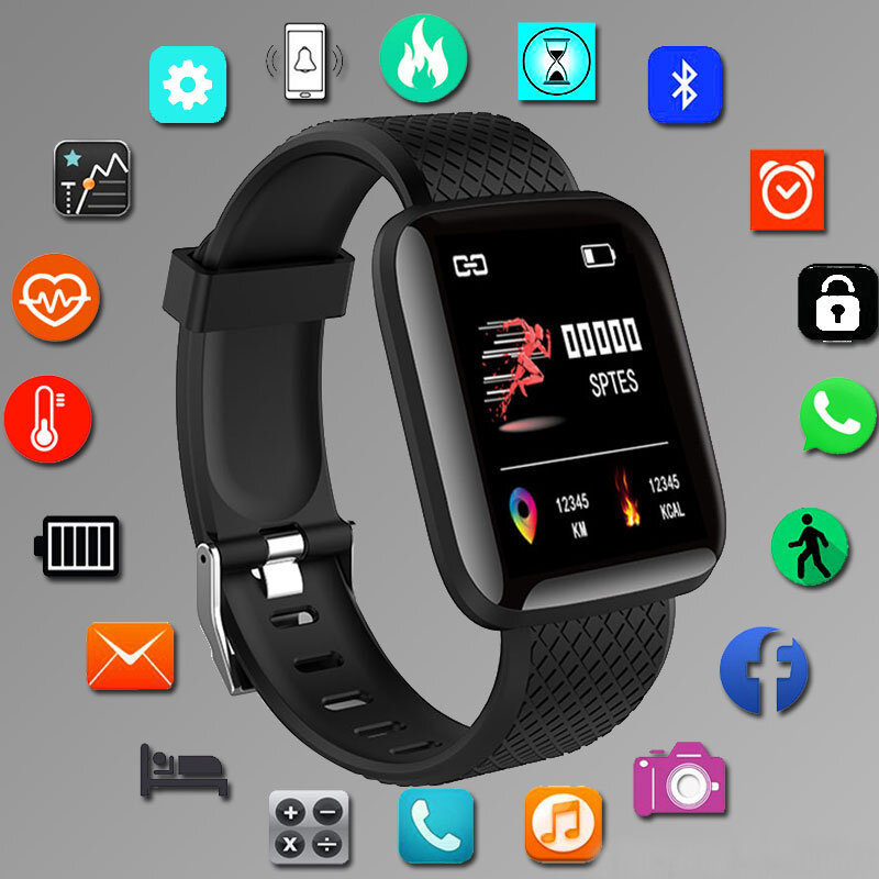 Montre de sport numérique intelligente pour hommes et femmes, montre-bracelet électronique LED, montre de fitness Bluetooth, heures pour enfants