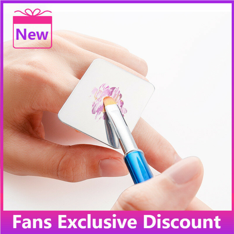 2022 New Stainless Steel Nail Art Ring Palette Paint Palette UV Gel Nail Polish Cream Manicure Makeup Tools Foundation Mix