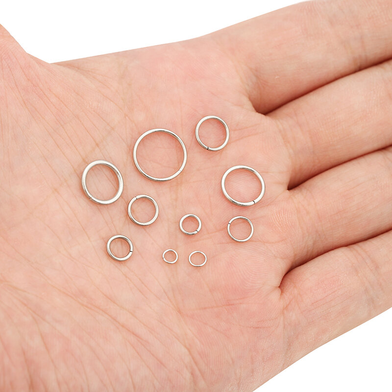 200Pcs แหวนสแตนเลสสตีล Strong แหวนแยกแหวนสำหรับ DIY Charms สร้อยคอสร้อยข้อมือเครื่องประดับทำอุปกรณ์ค้นหา