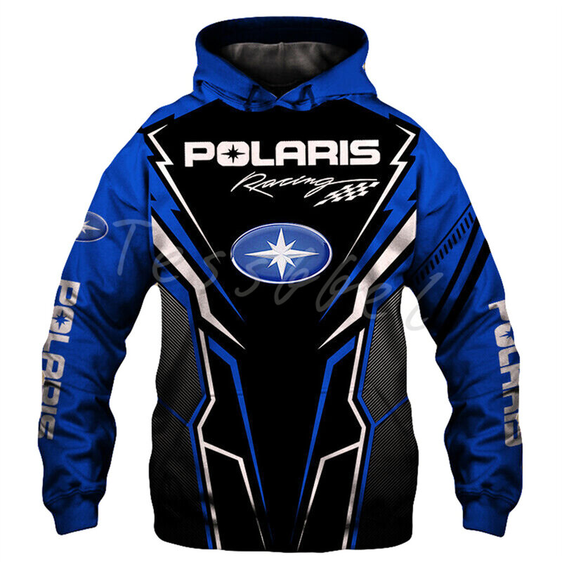 Толстовка Polaris Racing RZR с капюшоном на молнии, популярный выбор для мужчин и женщин, повседневная одежда для весны и осени, 2023