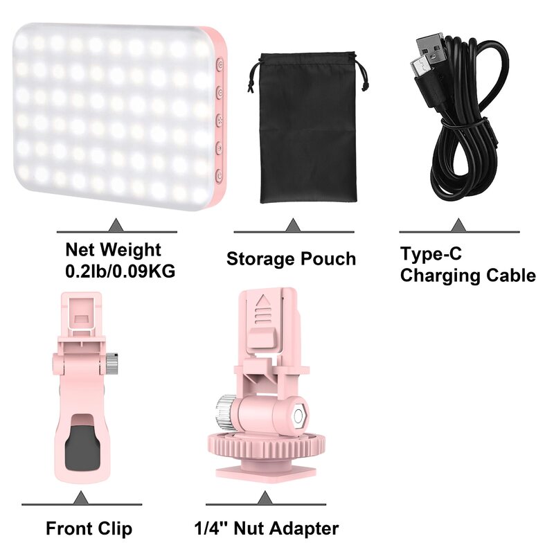 Светодиодная перезаряжаемая лампа для видеоконференций с фронтальной подсветкой, для телефона, iPhone,Android,iPad, ноутбука, для макияжа, TikTok, Селфи, Vlog