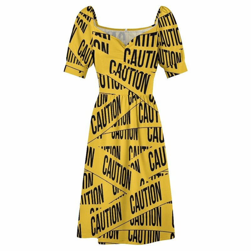 Caution Sleeveless Dress Woman dresses evening dress woman Summer dresses for women