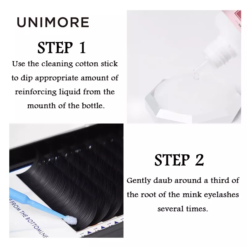 5PCS Unimore Pink Liquid Primer Adhesive Lash Cleaner 15ml Primer Cleansing Gel Lash Adhesive Primer Eyelash Extension Supplies