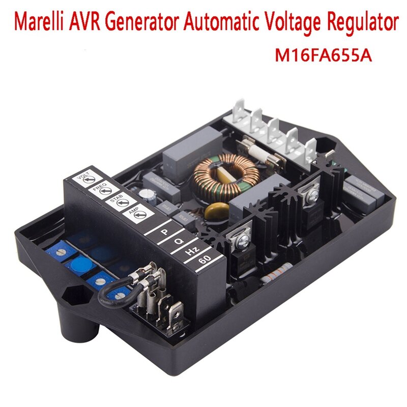 منظم الجهد التلقائي ، مولد Marelli AVR ، المولد الكهربائي ، التحكم في الجهد ، مثبت قابل للتعديل ، M16FA655A ، 2X