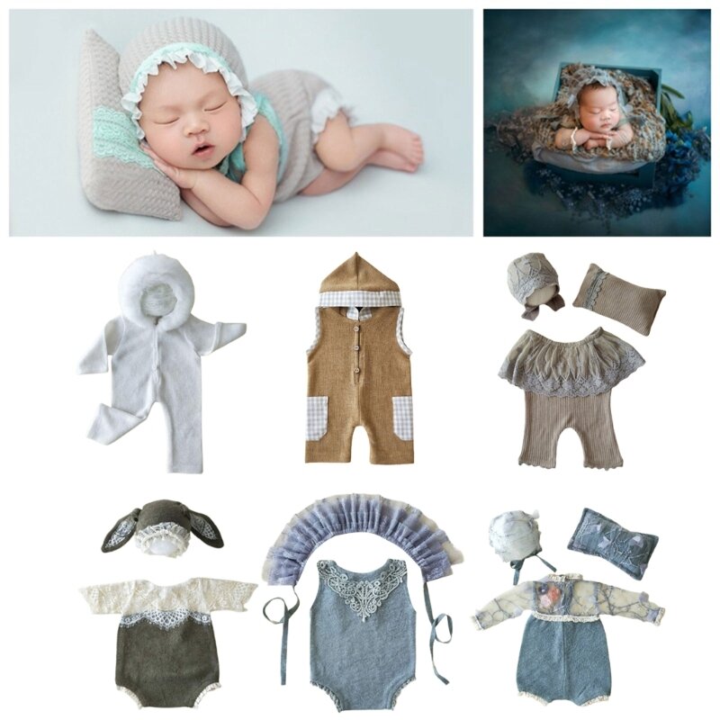 Adereços Fotografia para Bebê Recém-nascido, Foto Roupas, Fotografia Traje, Vestuário Outfit para 0-1Month Infantil Suprimentos