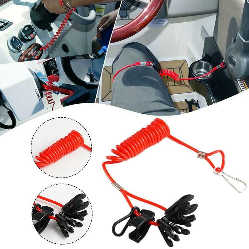 Universal Outboard Motor Kill Switch, Lanyard para Tohatsu, Motores Substituem Acessórios, 7 Chaves, W6u7