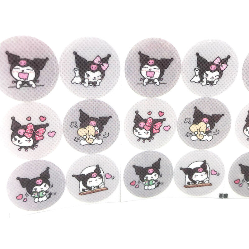 24/72Pcs Sanrio Kuromi Cinnamoroll My Melody Anti-Mosquito Stickers Screen Patch Stickers Anti Mosquito Clothing Hat Decoration