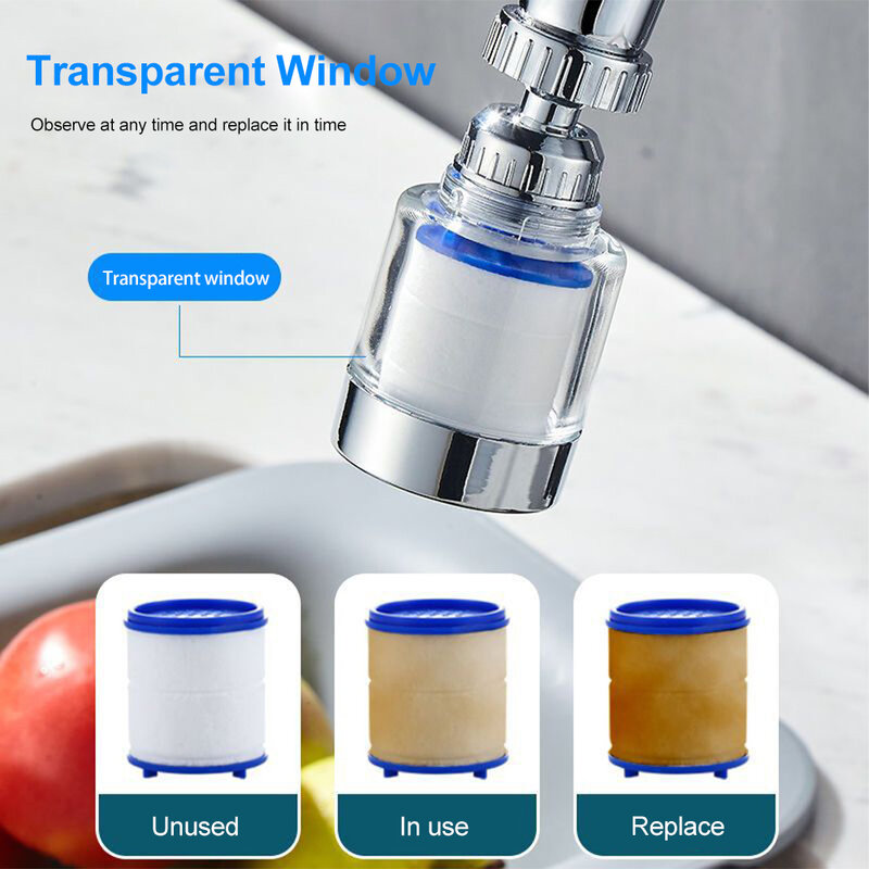Wasserhahn filter für Küchen spüle 360 ° Rotataion-Wasserfilter system für Leitungs wasser reiniger reduzieren Chlor rost wasser be lüfter