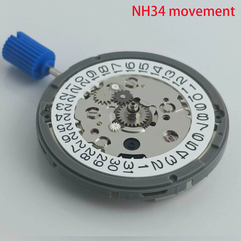 กลไก nh34การเคลื่อนไหวอัตโนมัติ GMT 24 Jewels NH34 NH34A ความแม่นยำสูง3นาฬิกา/3.8หมุนได้เอง