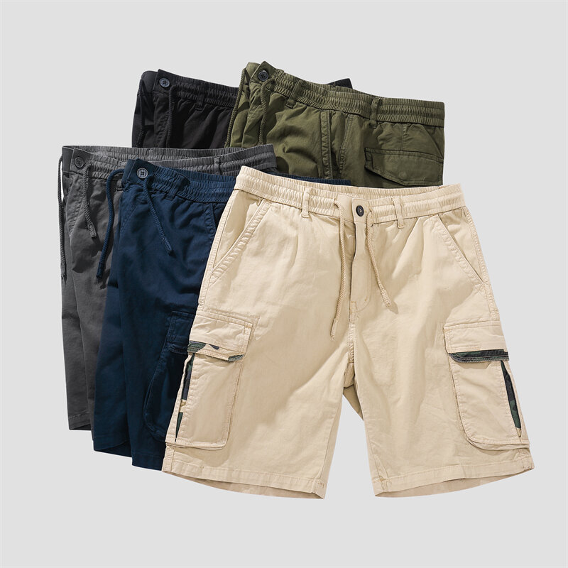 Sommer Multi Taschen Cargo Shorts Männer entspannt fit Baumwolle taktische Cargo Shorts schwarze Tarnung Militär Wanders horts
