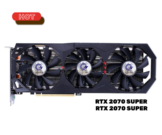 C CCTING GeForce RTX 2070 SUPER 8GB Gaming ES 12nm 256Bit Graphics GPU video Card PC de escritorio usado colorido