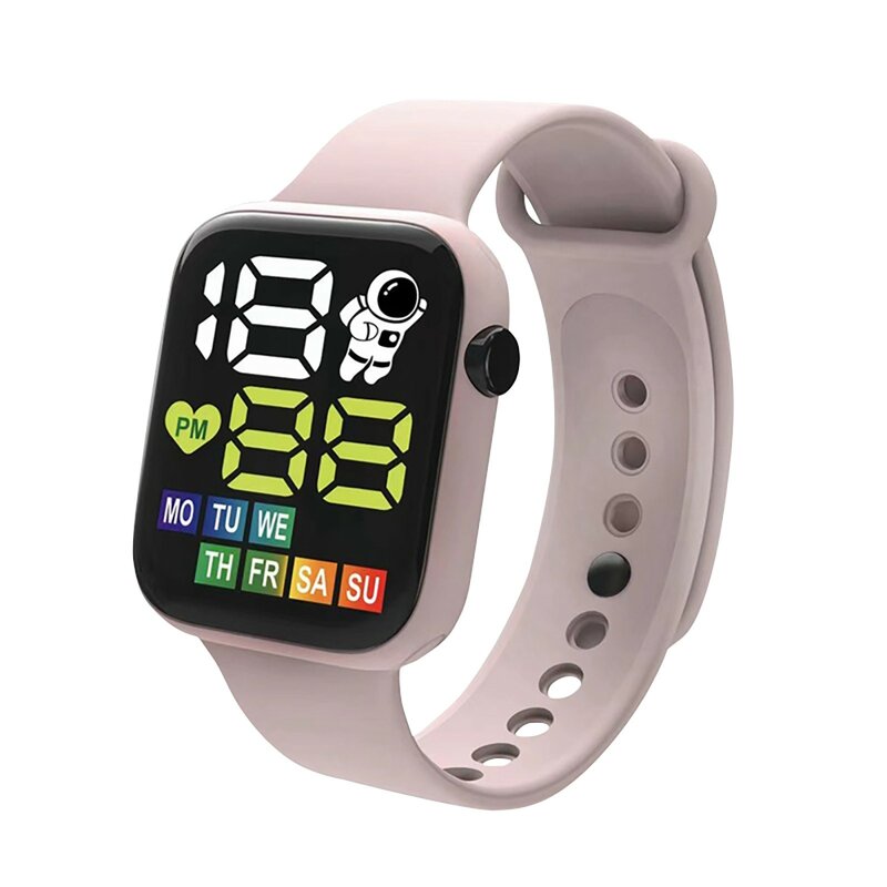 Elektroniczny zegarek dla chłopców dziewczynki zegarki sportowe wyświetlacz LED wielofunkcyjny zegarek cyfrowy budzik reloj hombre