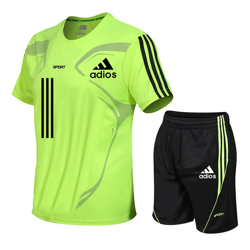2024 New Summer Sportswear Set da uomo t-shirt a maniche corte + pantaloncini Set da 2 pezzi tuta da Jogging Dashion Set da uomo Casual M-5XL