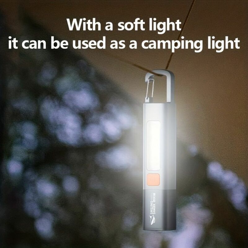 Linterna LED con zoom impermeable, recargable por USB, XPE, brillante, SD1023, portátil, COB, Camping