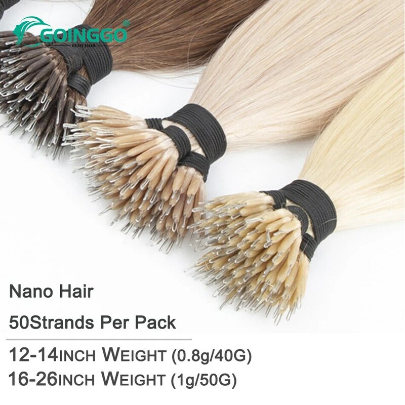 Нано-кончики для наращивания натуральные человеческие волосы белые светлые волнистые нано-кольца для наращивания волос предварительно скрепленные кератиновые человеческие волосы 50 шт./50 г