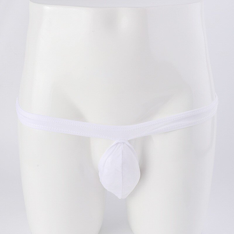 Ropa interior Sexy de seda de hielo para hombre, calzoncillos de tiro bajo, bolsa transpirable, parte trasera en T, Bikini sin costuras, novedad de verano 2021