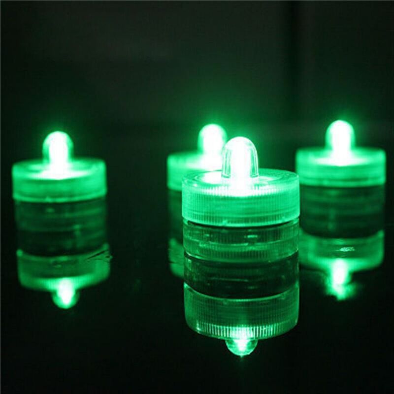 Lámpara de Vela decorativa para pecera, luz LED subacuática Multicolor impermeable, Mini luces LED sumergibles de plástico