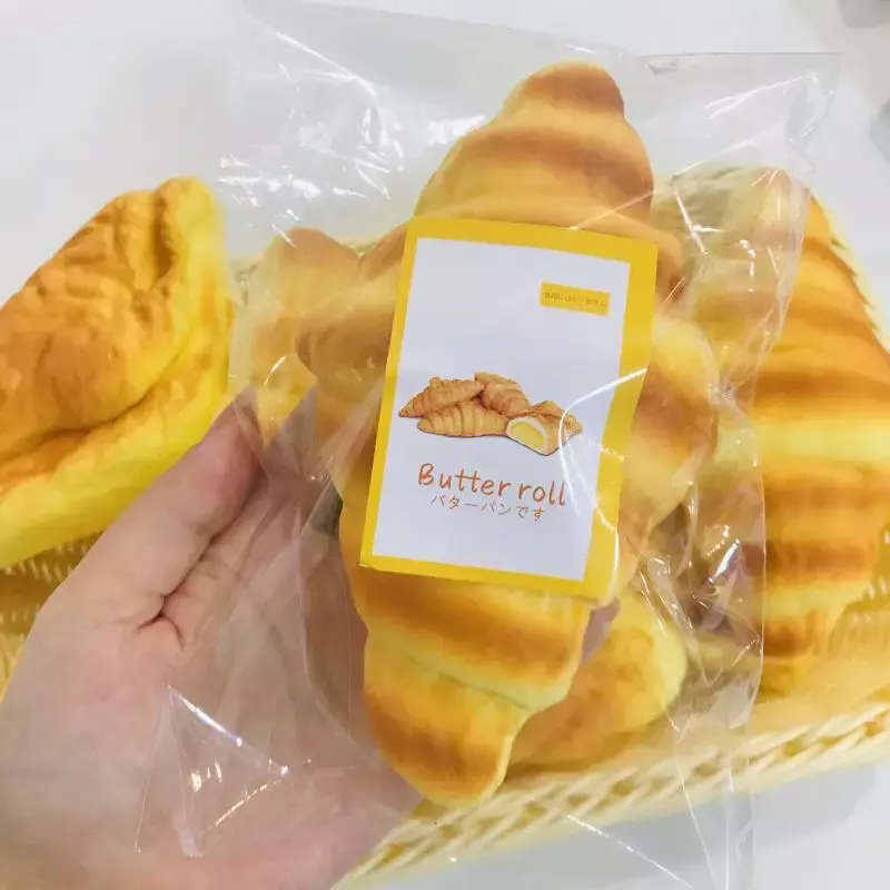Сжимаемая медленно восстанавливающая форму игрушка с большим маслом в рулоне хлеба