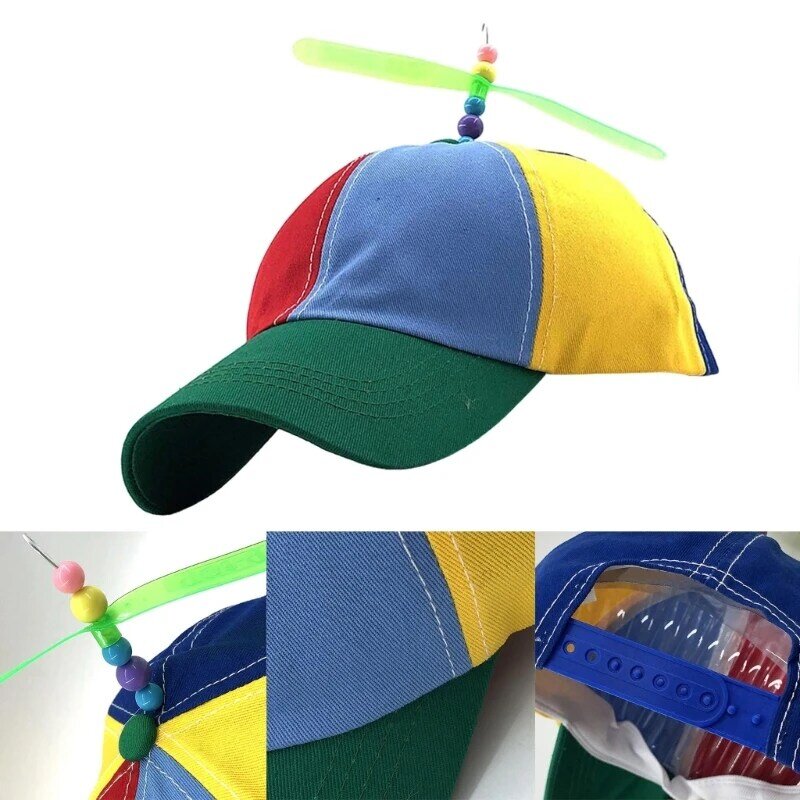 Divertido sombrero béisbol helicóptero para fiesta cumpleaños, sombrero hélice creativo, sombreros