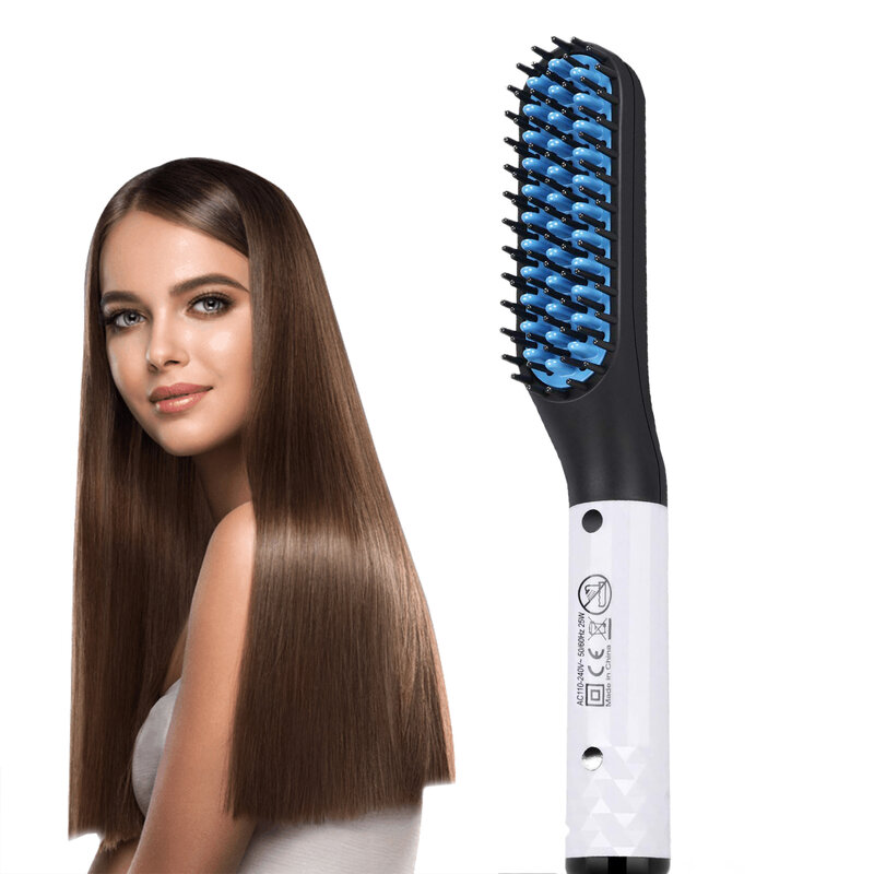 Hot selling Air Comb Men's Beard Comb Hair Straightening Iron with Built-in Comb for Professional Salon