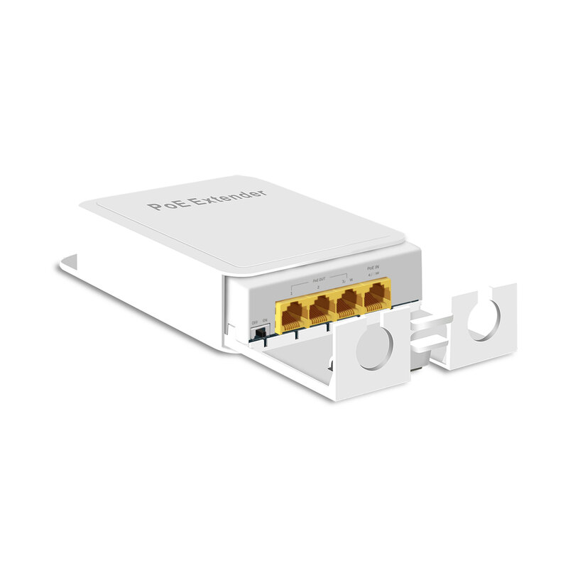 1000Mbps POE Repeater 4 Port 1 in 3 Out Waterproof  OutdoorPoE Extender  IP55 VLAN 44-57V for Surveillance POE IP Camera