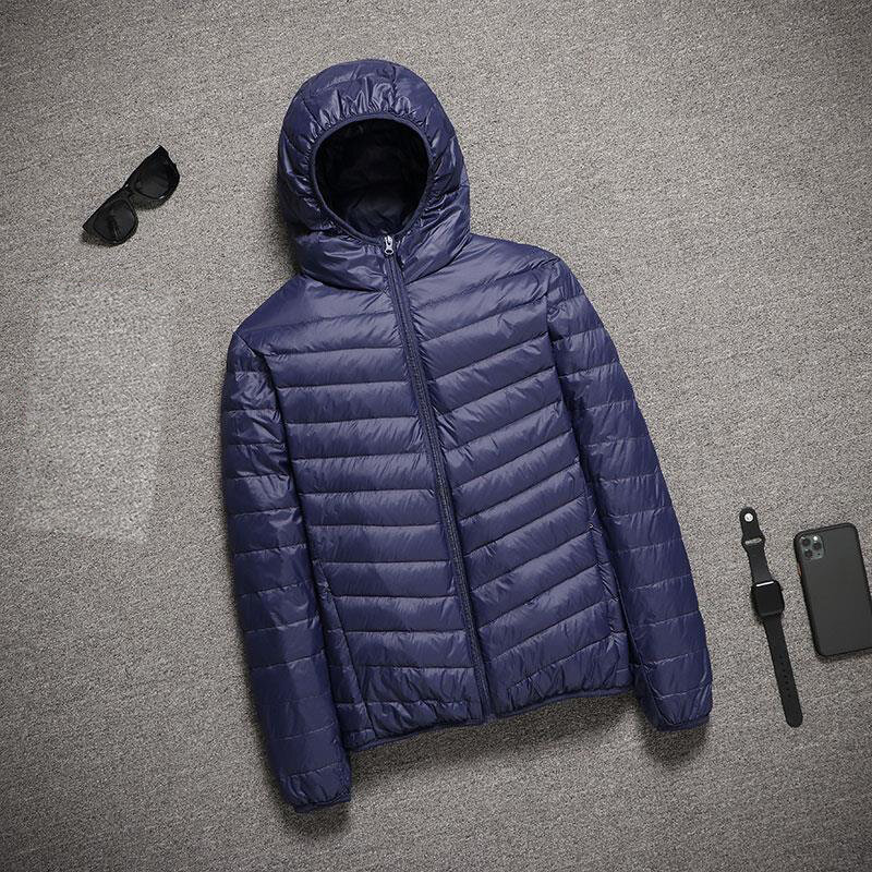 남성용 클래식 베이직 다운 재킷, 휴대용 재킷, 90 화이트 덕 다운, 초경량, 가을 및 겨울 따뜻함, 2023