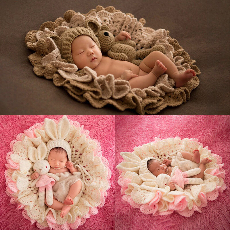 Pakaian fotografi baru lahir, selimut properti tambahan fotografi tema Studio bulan penuh untuk bayi baru lahir