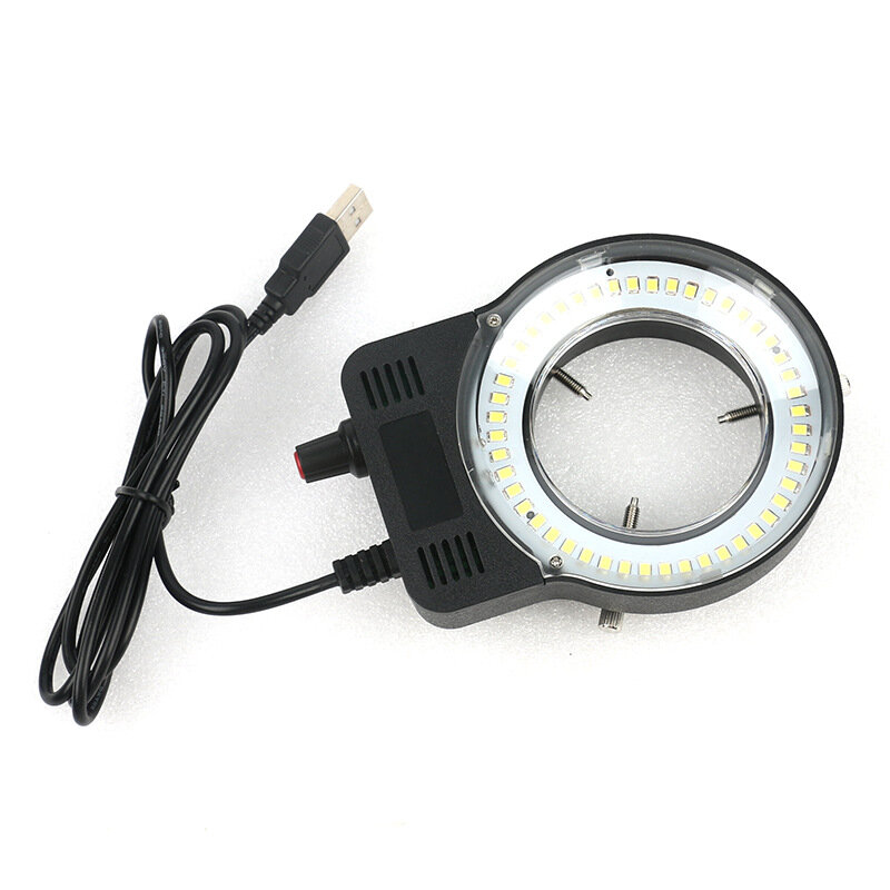 Agnicy 48LED Ring Light SMD Patch Light Stereo Microscope Industrial Camera USB Adjustable Lighting LED Light Source