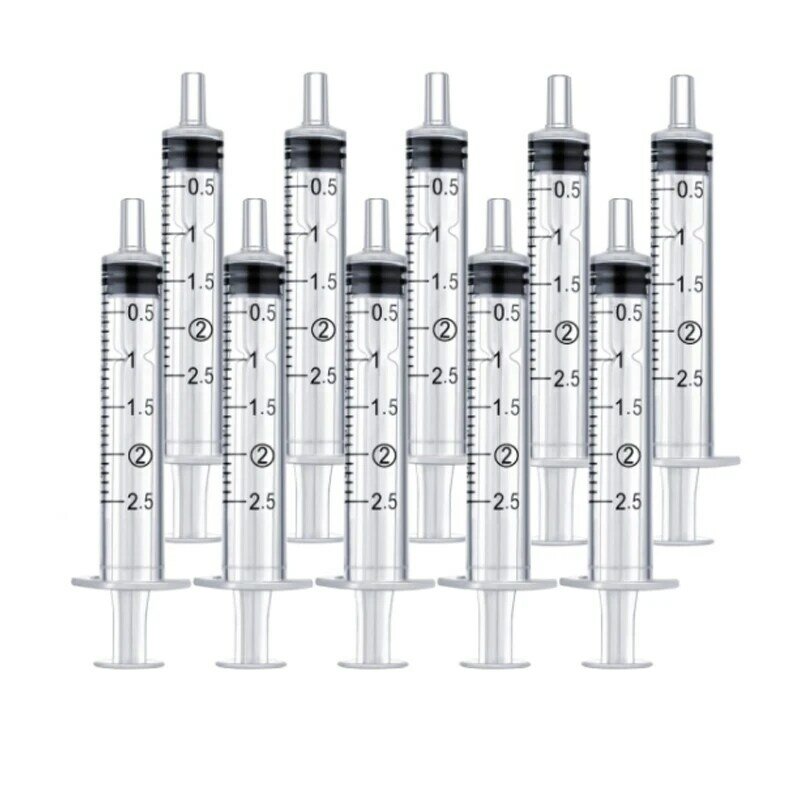 2-20 sztuk 1ml-10ml plastikowa strzykawka wielokrotnego użytku do pomiaru hydroponiki odżywczej narzędzie Kithchen
