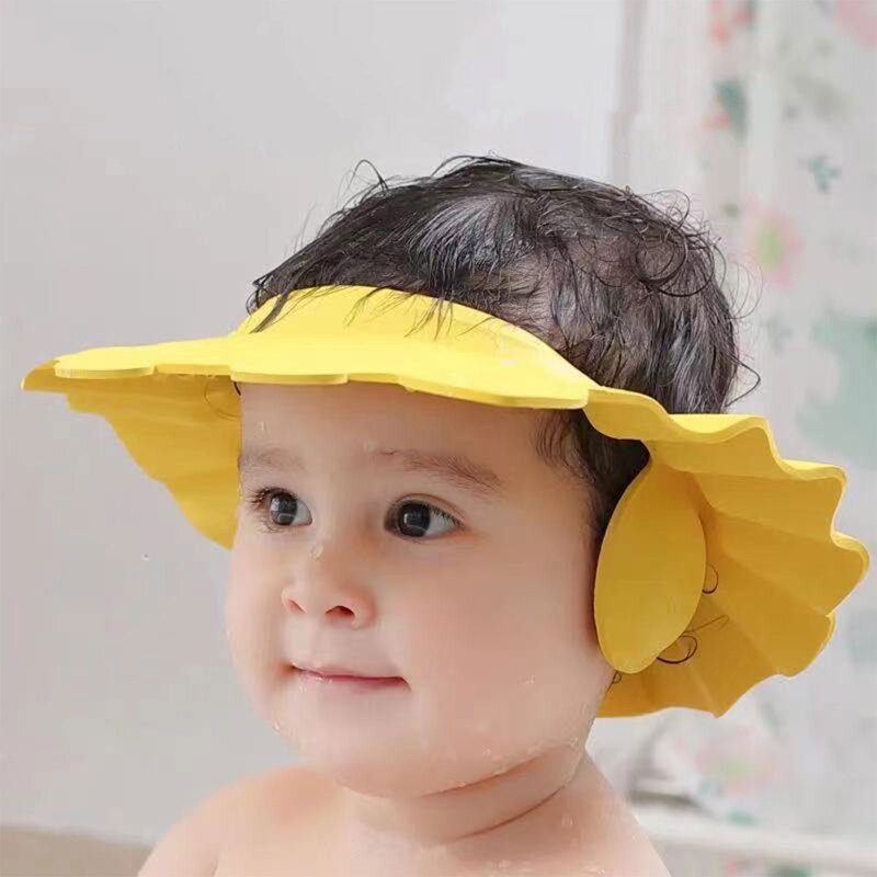 Y1UB Детская шапочка для душа, шапочка для купания, шапочка для головы, козырек, шампунь для душа, защитная шапочка для купания