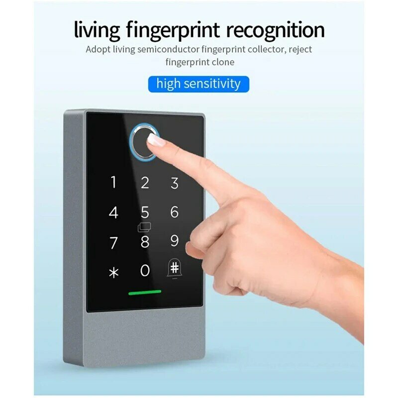 Mortise Fingerprint Porta Status Sensor, Sistema de Acesso, G2 Gateway, Smart Phone App, 13,56 Mhz