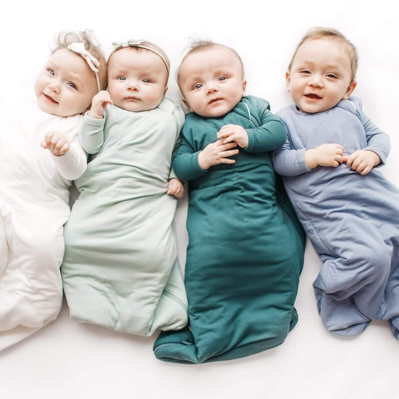 Selimut Kantung Tidur Bayi Kantung Tidur untuk Anak Laki-laki Perempuan Hadiah Anak-anak Kantung Tidur Kain Serat Bambu 0-36 Bulan untuk Bayi Baru Lahir