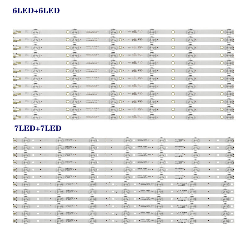 Bande LED pour LE55D8800, H55V8990, UD55H18, 55PFF5055/T3, 55PUF6001/T3, 55PUF6056/T3, 55PFF5451/T3, 55PUF6092/T3