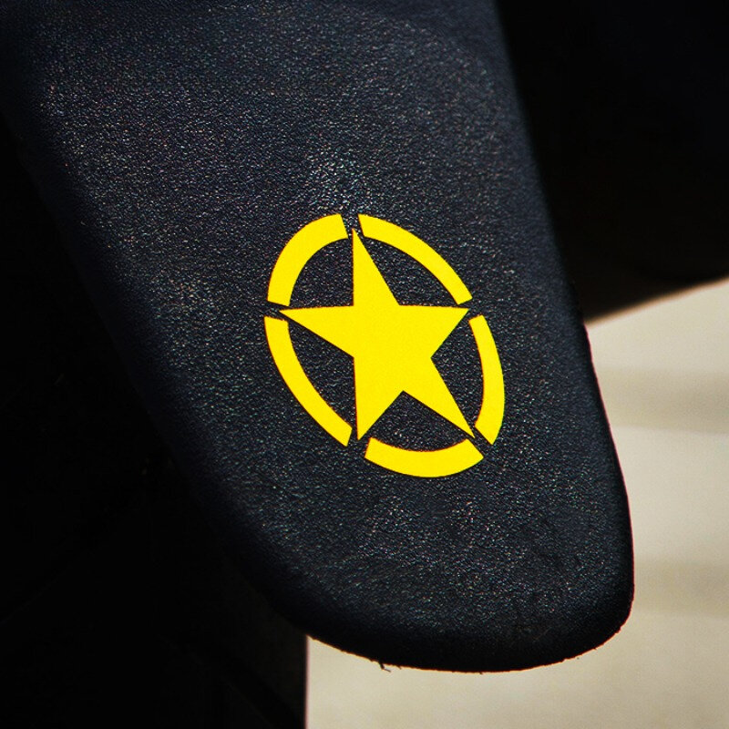 Adesivi Refit stella a cinque punte dell'esercito corpo del motociclo Logo creativo casco da corsa parafango paraurti serbatoio decalcomanie militari impermeabili