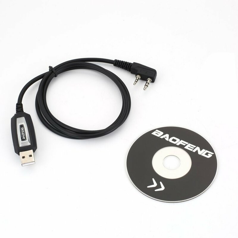 Wterproof kabel CD Driver pemrograman USB, untuk BaoFeng UV-5R Pro Plus UV-5S tahan air Walkie Talkie Transceiver kabel Usb