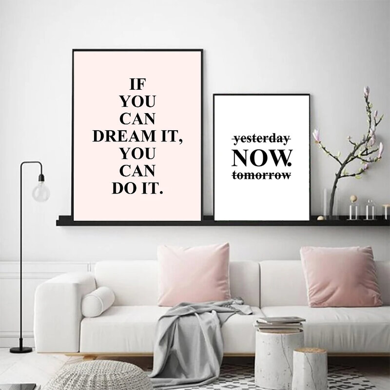 Office Decor Wall Art Motivational Phrases Poster Inspirational Quotes Canvas Words Poster Canvas Print Painting Modern Pictures