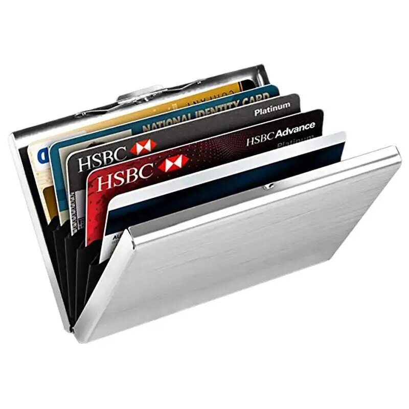Metall RFID Sperrung Business Kreditkarte Halter Aluminium Legierung Anti-magnetische Brieftasche Halter Für Männer Metall Brieftaschen Für Männer frauen