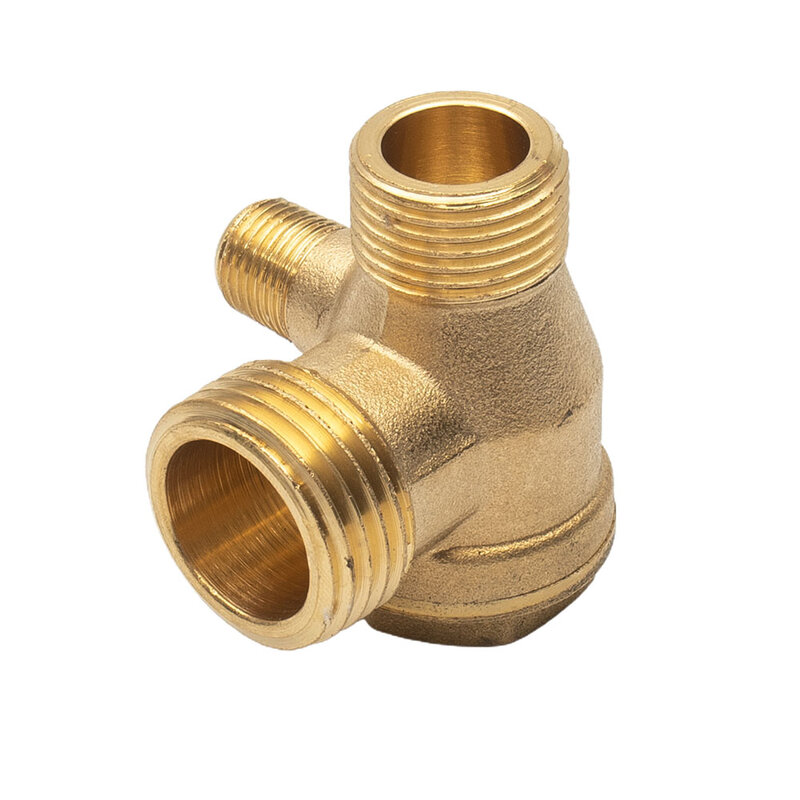 Accessory Useful Check Valve Spare Replacement 10*16*20mm 3-Port Air Compressor Connector Corrosion resistance