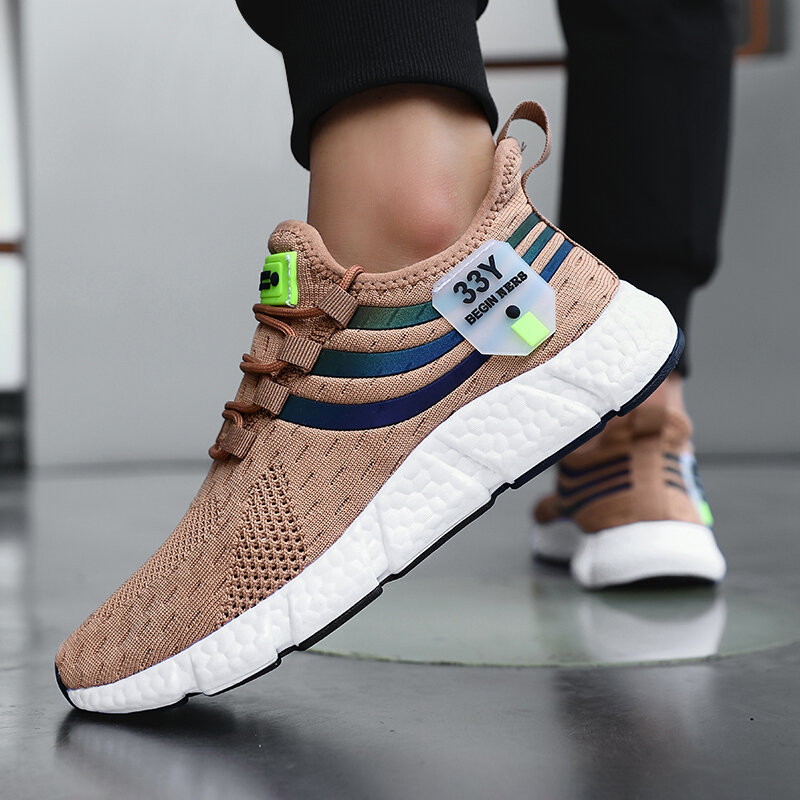 Men Casual Sneakers Summer Breathable Sport Shoes Lightweight Outdoor Mesh Running Shoes Athletic Jogging Tenis Walking Shoes