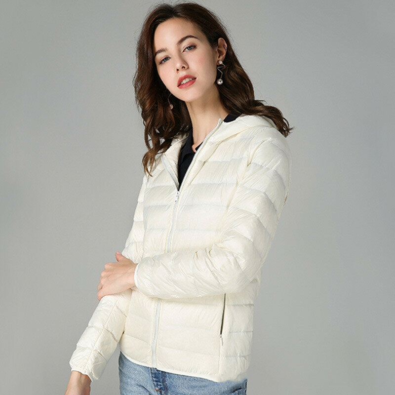 MRMT-casaco curto para mulheres, casaco grosso e quente, branco fino, leve, moda europeia, novo em marca, 2024