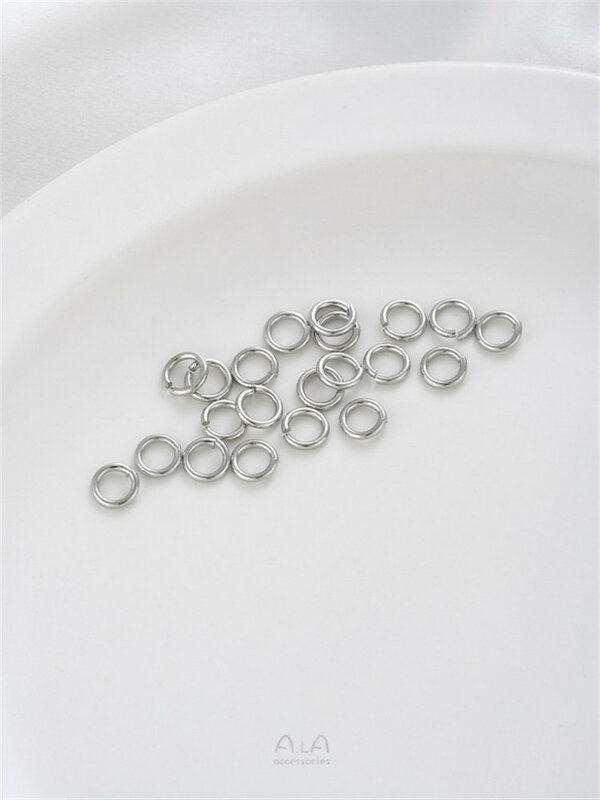 Anillo de conexión de joyería hecha a mano de bucle abierto de platino, anillo redondo, pulsera DIY, pendientes, accesorios de Material básico, K022