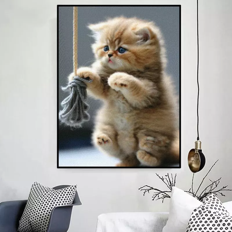 Алмазная 5D картина «сделай сам», вышивка с изображением черной кошки из смолы, мозаика с животными, вышивка крестиком, инкрустация стразами, украшение для дома