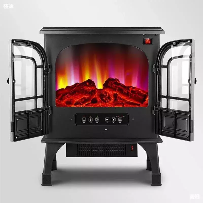 New Fashion European-style 3d Simulation Three-sided Flame Electric Fireplace Fast Heat Heater Household Bathroom Office Heater