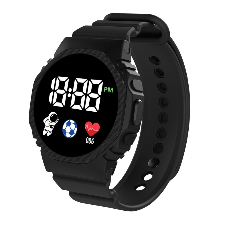 Reloj deportivo Digital Led para niños, reloj de pulsera electrónico, resistente al agua, con calendario luminoso