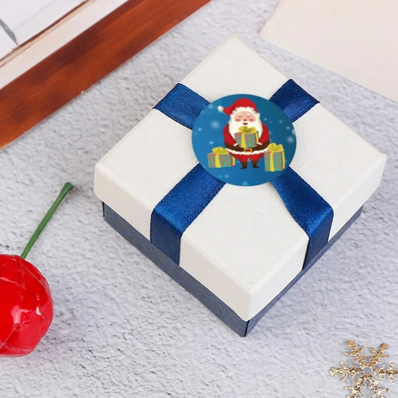 Pegatina de dibujos animados de Feliz Navidad para niños, etiqueta de papel de árbol de Papá Noel, Año Nuevo, muñeco de nieve, pegatinas de papelería para regalo, 50-500 piezas