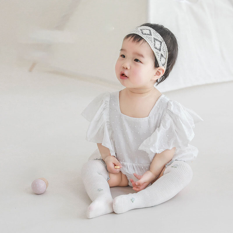 Milancel-韓国風の新生児用ニーコットンストッキング、ロングチューブソックス、美しいベビーソックス、薄いストッキング