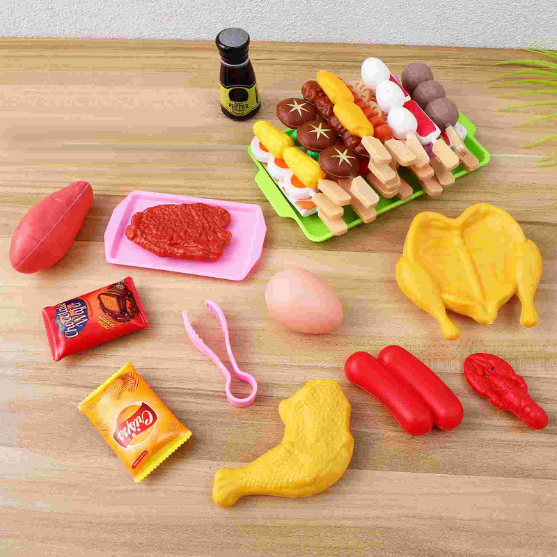 72 Pcs Simulated Barbecue 72pcs Bagged Pretend Play Barbecue Pretend Play Barbecue