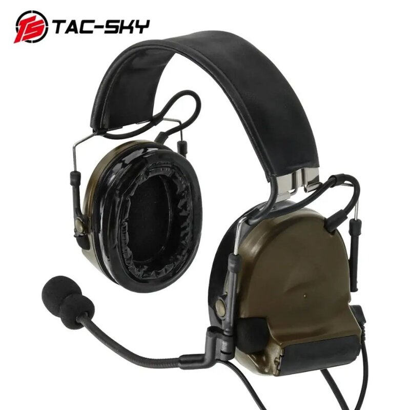 TS TAC-SKY COMTAC II Tactical Headset Hearing Protection Outdoor Hunting Noise Reduction Pickup Shooting Headset