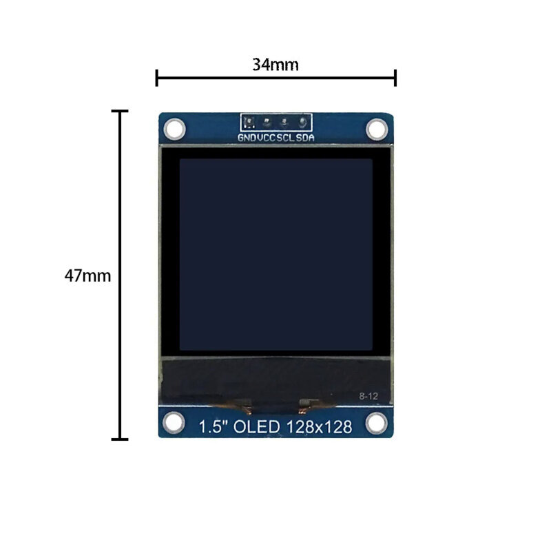 3,5-дюймовый 4-контактный OLED-модуль, экран SH1107, драйвер IC 1,5*128, интерфейс IIC I2C для 51 STM32 P22101 P22102