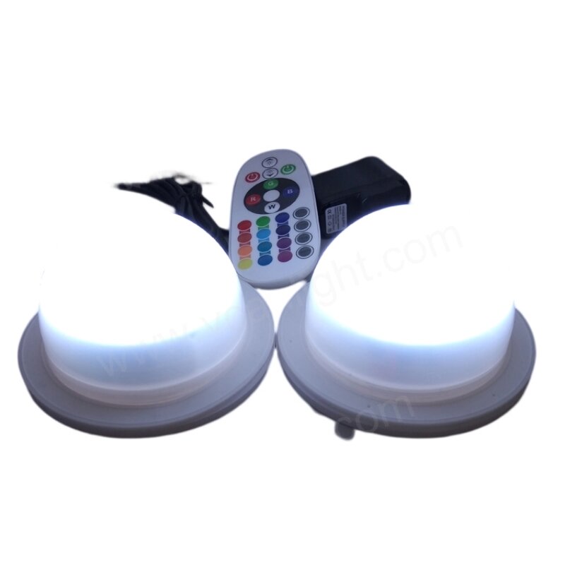 100 Uds./lote DHL envío gratis lámpara portátil recargable debajo de la mesa con un control remoto RF para luces de eventos de boda